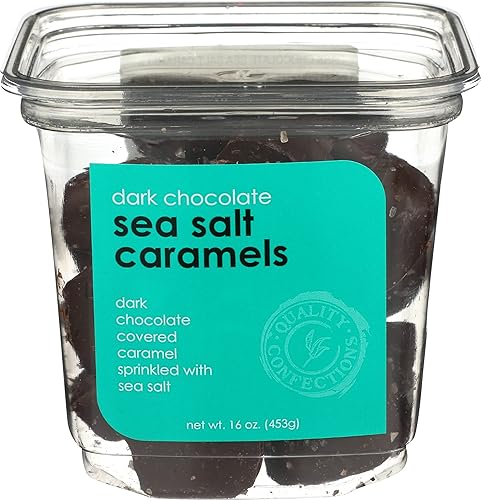 Nassau Candy, Candy Dark Chocolate Sea Salt Caramels, 16 Ounce