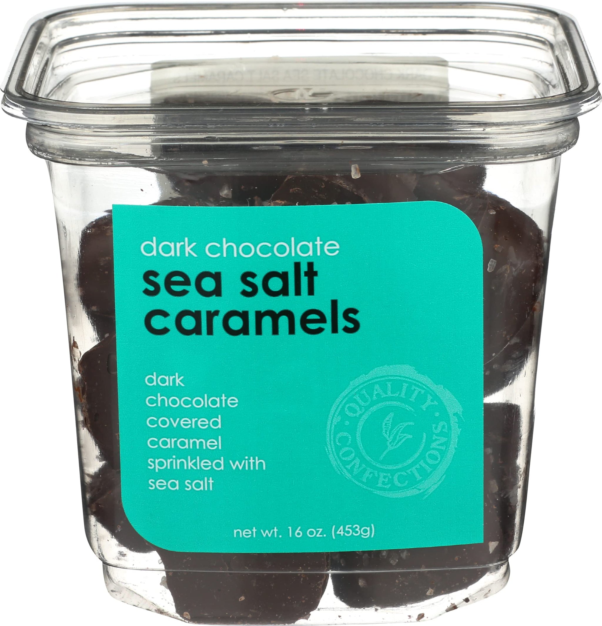 Nassau Candy, Candy Dark Chocolate Sea Salt Caramels, 16 Ounce