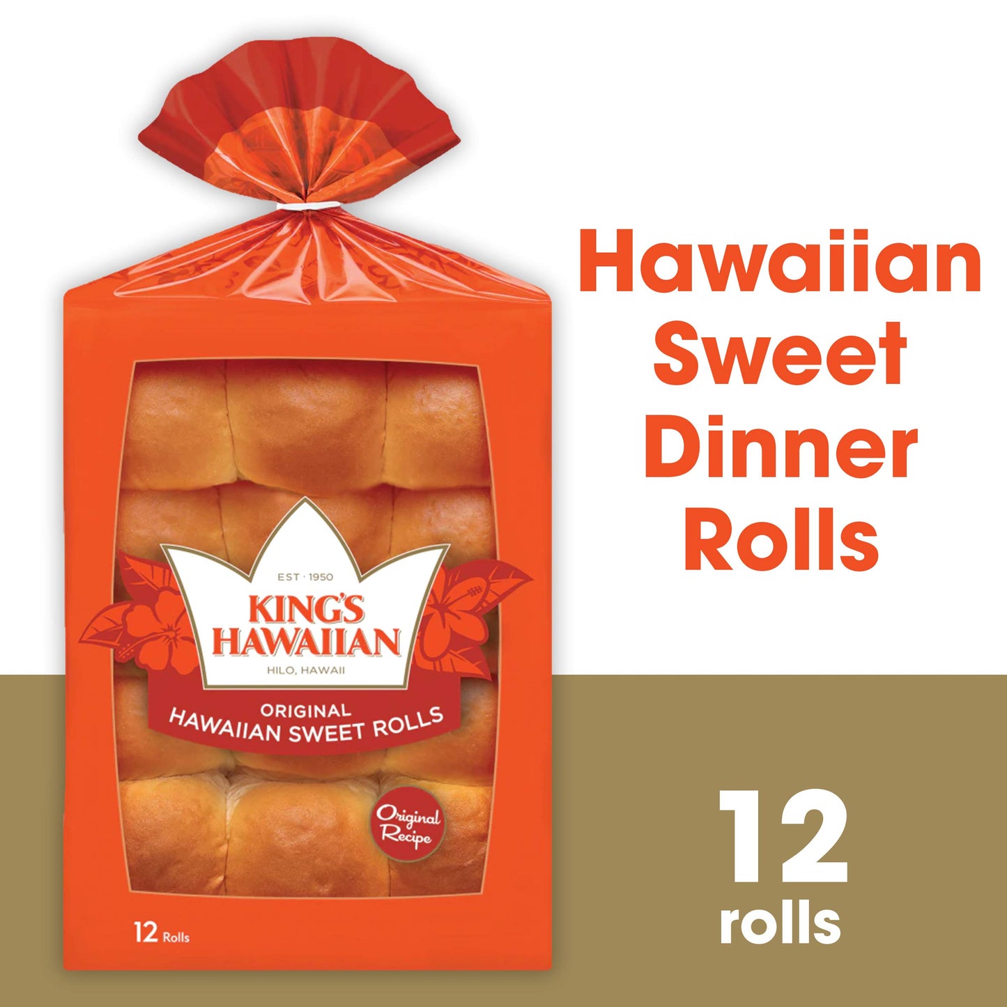 KING’S HAWAIIAN Ultimate Party Variety Pack, 1 Pack Sliced Hawaiian Sweet Bread, 1 Pack Hawaiian Sweet Hamburger Buns, 1 Pack Original Hawaiian Sweet