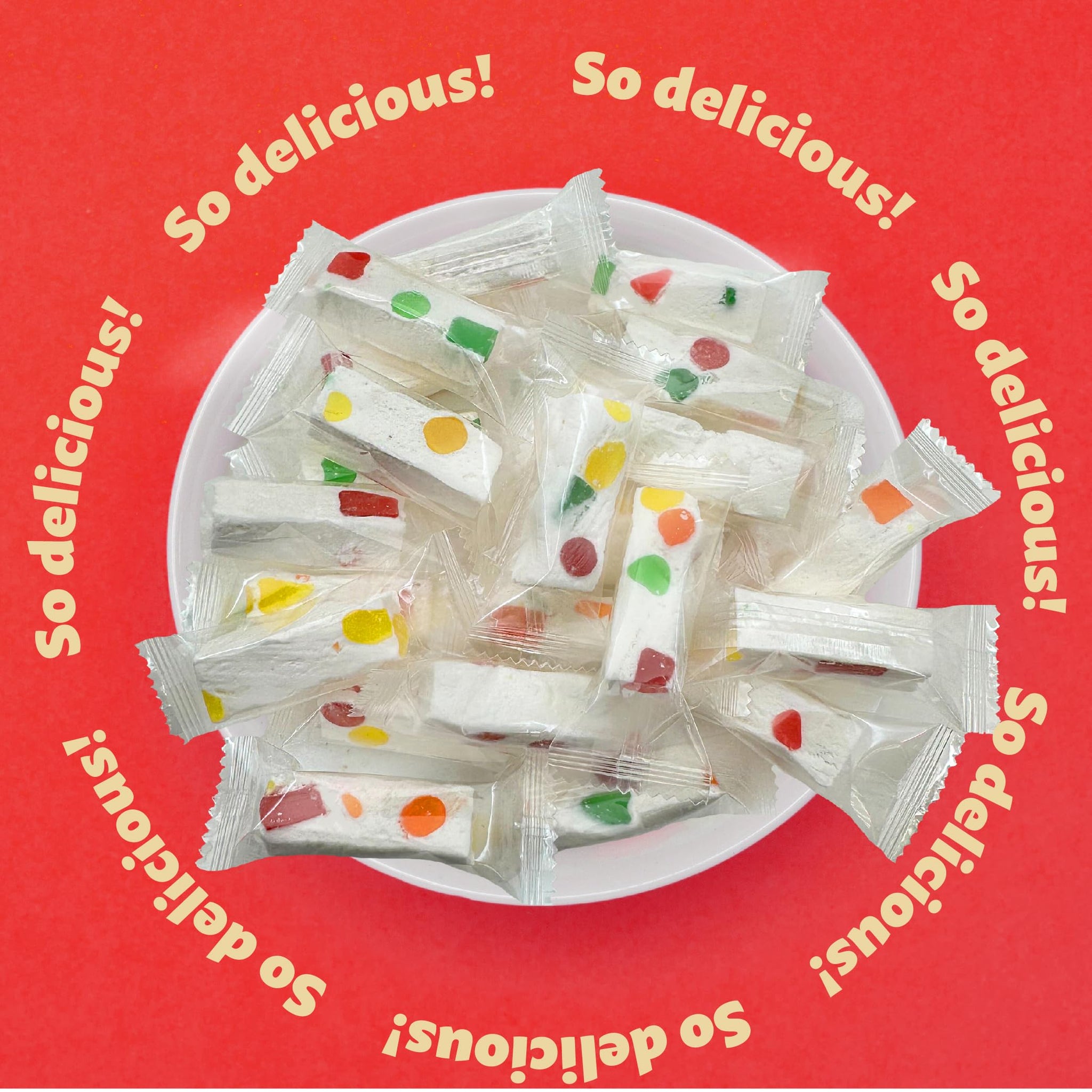 Jujube Nougat Candy | 30 Count, 11-Ounce Pack | Classic Treat with Fruit Jelly Pieces | Individually Wrapped Chewy Candy for Buffets, Gifting