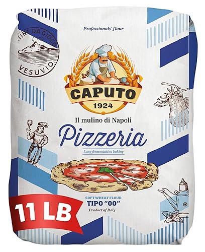 Antimo Caputo Pizzeria Flour Blue, 11 Pound (5Kg) Bag - Italian 00 Flour - Soft Wheat for Pizza Dough - Makes that Perfectly Elastic, Chewy, Crispy
