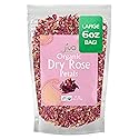 Jiva USDA Organic Dried Red Rose Petals 6 Oz (170g) Large Bag - Food Grade, Edible Flowers - Use in Tea, Baking, Making Rose Water, Crafting, Wedding