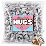 Hershey Hugs Milk Chocolate Candy - 1 Pound (Approx. 100 Pieces) Individually Wrapped Chocolate Candy for Parties, Gift Bags, Candy Bowls & Holiday