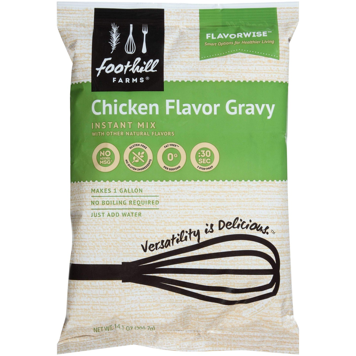 Foothill Farms Reduced Sodium Instant Chicken Gravy Mix, 14.1 Ounce -- 8 per case.