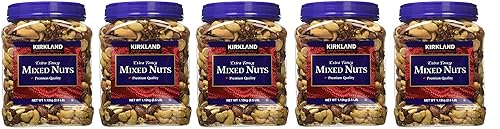 Kirkland Signature yEZtMr Fancy Mixed Nuts, 40 Ounce (5 Pack)