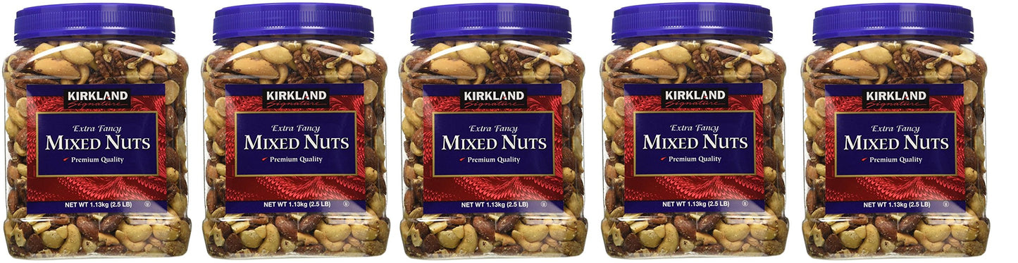 Kirkland Signature yEZtMr Fancy Mixed Nuts, 40 Ounce (5 Pack)