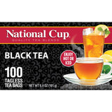 National Cup Black Tea Blend Flavourful, Smooth, Robust Caffeinated Black Tea Made with Natural Ingredients 100 Tea Bags Pack of 2, Served Hot or Iced