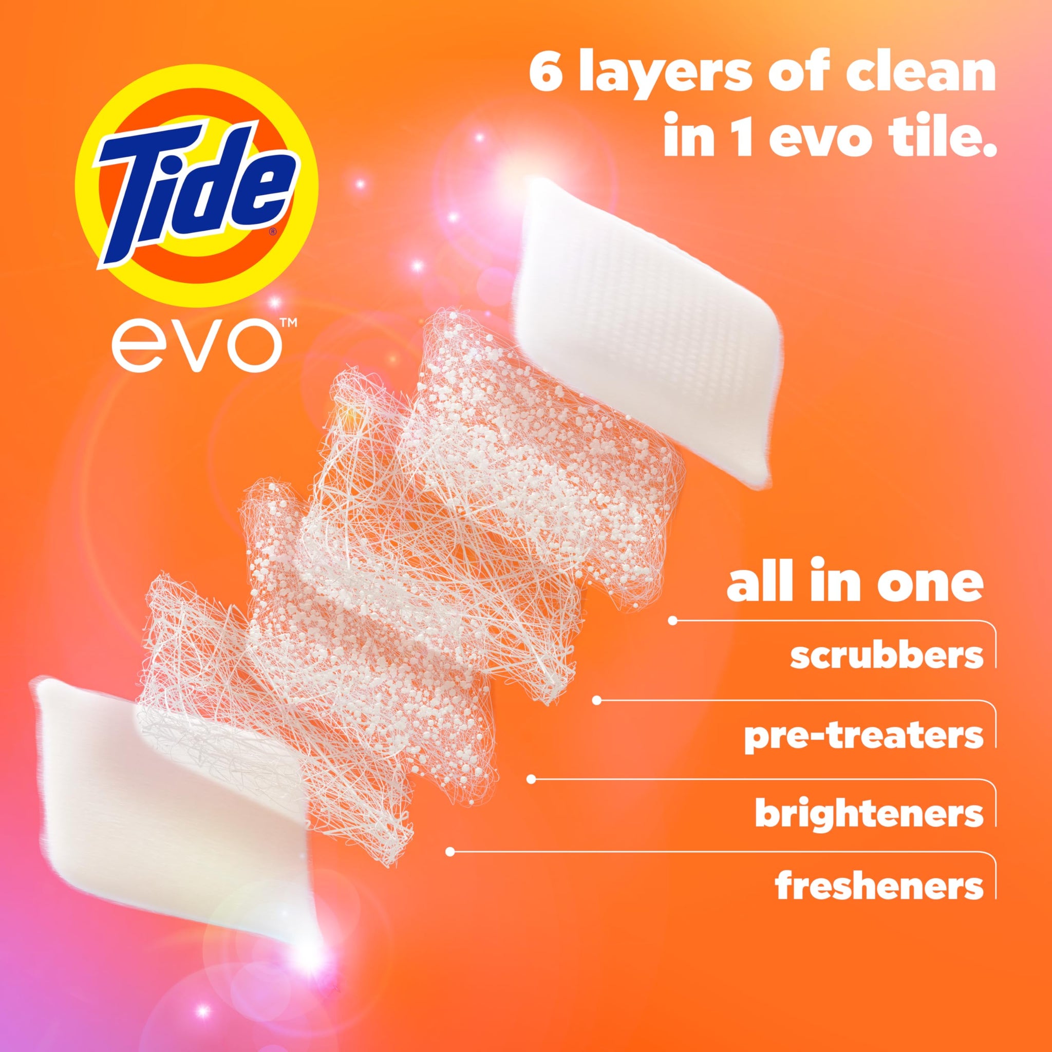 Tide evo Laundry Detergent Spring Blast Scent Works on 100% of Common Stains Concentrated Travel Detergent HE Compatible and Instant Dissolve Fights