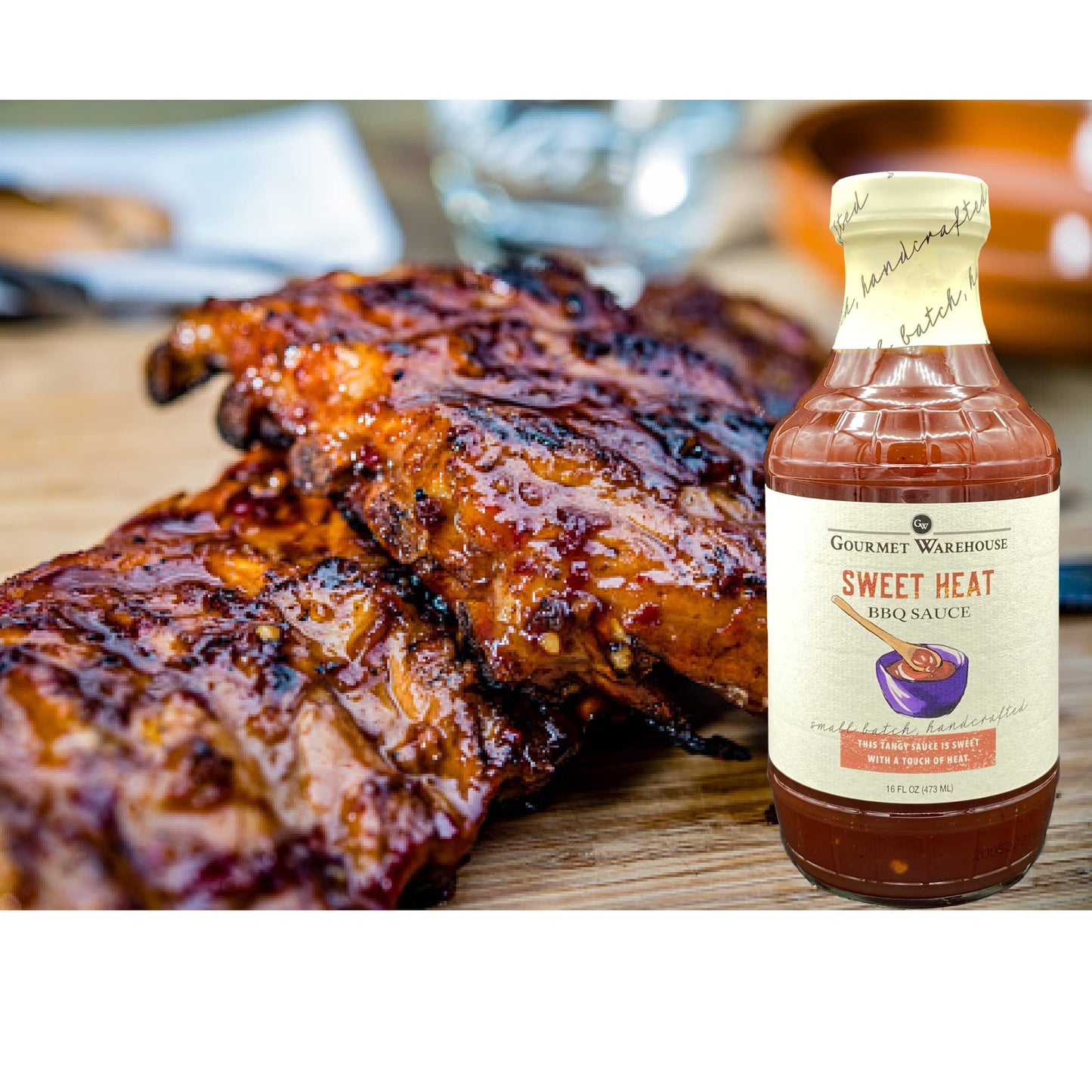 Gourmet Warehouse Variety Pack BBQ Sauce, Unique Flavor Barbecue Sauces Handcrafted In Small Batches Gluten-Free, HFCS-Free, Delicious Sauce 16 Ounces