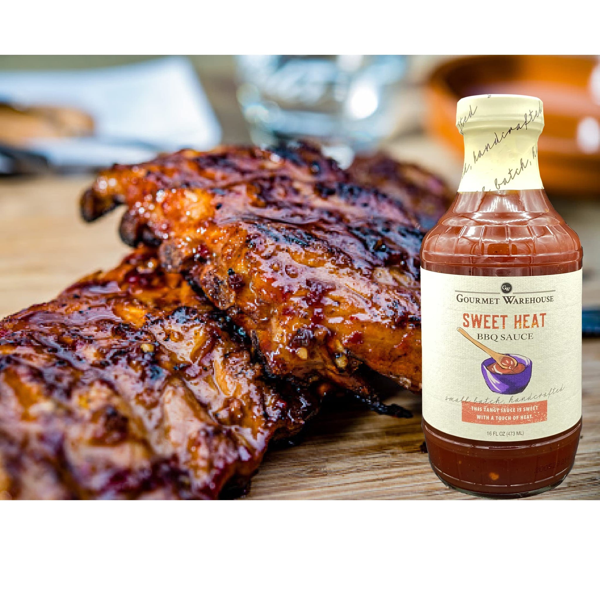 Gourmet Warehouse Variety Pack BBQ Sauce, Unique Flavor Barbecue Sauces Handcrafted In Small Batches Gluten-Free, HFCS-Free, Delicious Sauce 16 Ounces