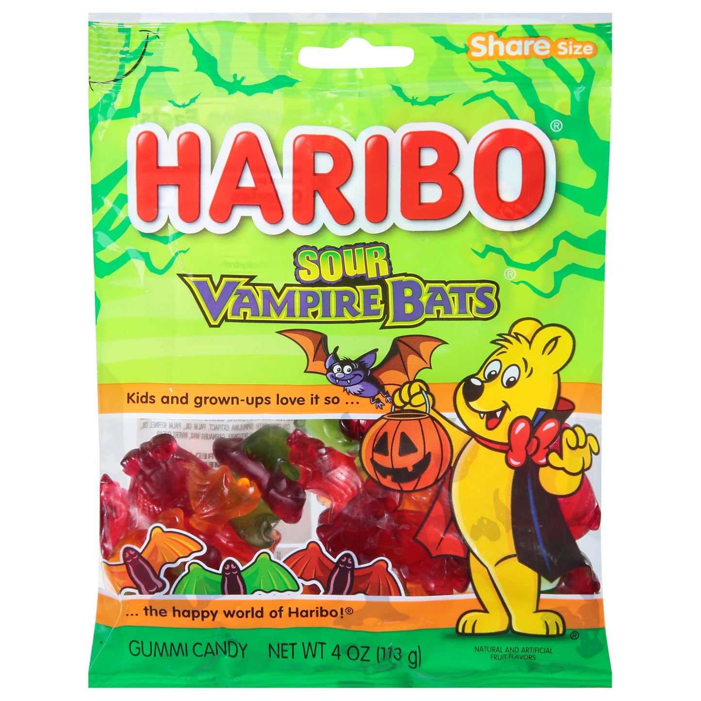 Haribo, Sour Vampire Bats, 4 Ounce