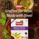 Badia Natural Herbs Tea, 10 Tea Bags - Herbal Blend for Brewing Hot or Iced Tea