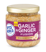 Spice World Garlic Ginger Fusion Seasoning Blend - Ready-to-Use Seasonings for Cooking - 8oz Garlic Ginger Blend Adds Savory Flavor to Stir-Fries