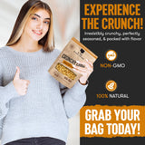 Natural Craving Salted and Roasted Corn Nuts - Original Toasted Corn Kernels in Resealable Bag - Crunchy Snack (Natural Cravings Corn Nuts)