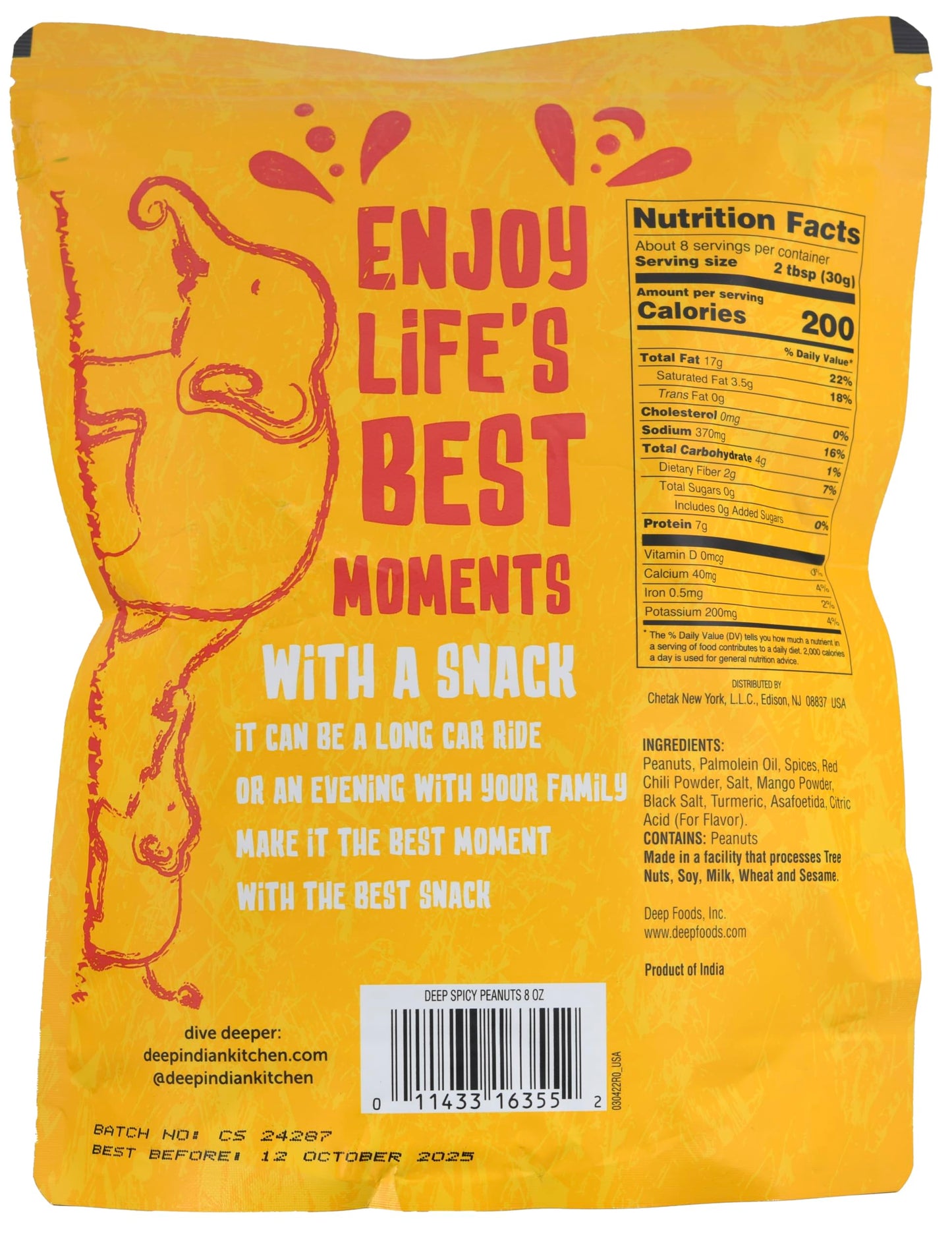 Masala Nuts Spicy Peanuts (8oz)
