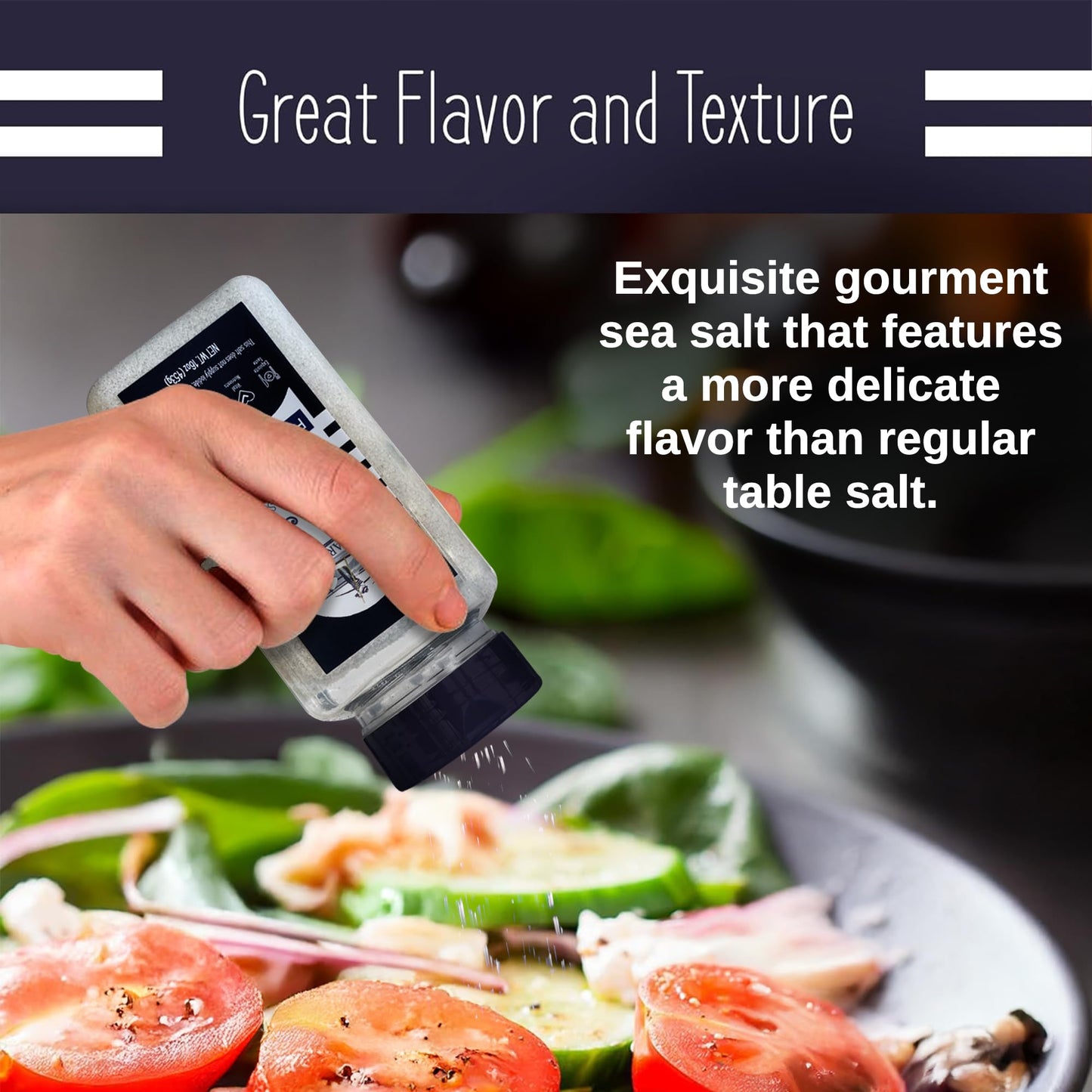 Le Marinier Celtic Salt Organic Fine Ground, 1 lb - 16oz. Mineral Rich 100% Natural and Unrefined. Refillable Salt Shaker. French Sea Salt with Vital