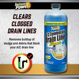 Instant Power A/C Condensate Drain Line Cleaner - AC & HVAC Unclogger for Air Conditioner Drain Lines, Prevents Odors & Water Damage, Safe for Pipes