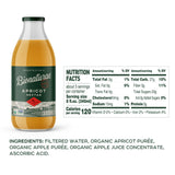Bionaturae Organic Apricot Nectar - Apricot Juice, Apricot Nectar Juice, Non-GMO, USDA Certified, No Sugar Added, No Preservatives, Organic Apricot
