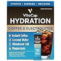 VitaCup Hydration Coffee Packets, The First Coffee That Hydrates You w/Electrolytes, Coconut Water, Pink Himalayan Salt, Magnesium, Medium Roast