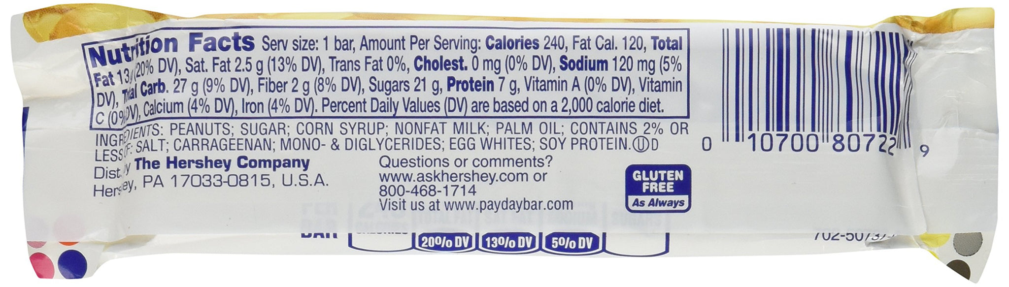 Payday Peanut Caramel Bar 10-pack, 18.5-Ounces