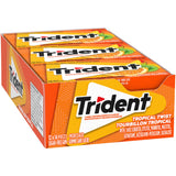 Trident Sugar Free Tropical Twist Gum Superpak, 12 Pack (14 Pieces Each) {Imported from Canada}