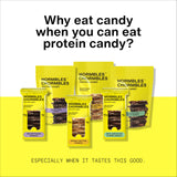 Hormbles Chormbles Protein Candy Bars, Salted Fudge, 10g Protein, 0g Sugar, 140 Calories, Fudge Chocolate Candy With Crunchy Pieces and Salt, Sugar