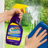 Sparkle Glass Cleaner, Ammonia-Free Streak-Free Formula, 33.8 fl oz Spray Bottle, Safe for Windows, Mirrors & Glass Surfaces (1 Pack)