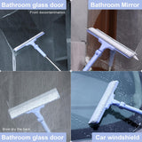 Shower Squeegee for Glass Doors, Cleaning Tile Wall,Car,Windshield Squeegee with 12" Blade and 15" Long Handle Bathroom Cleaner Tool for Household