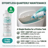 Think Crucial Toilet Tank Cleaner Concentrate - 35% Citric Acid, 8 Uses, Bleach-Free, No Blue Dye, Septic Safe - 16 fl oz