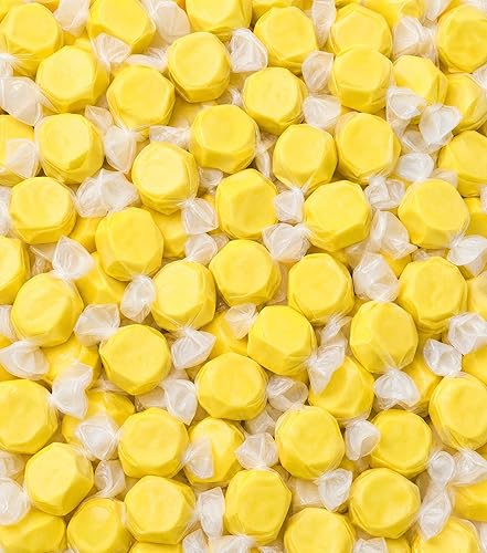Banana Salt Water Taffy Soft Chewy Candy Classic Banana Flavor, 1.5 lbs of Individually Wrapped Bulk Old Fashioned Boardwalk Treat