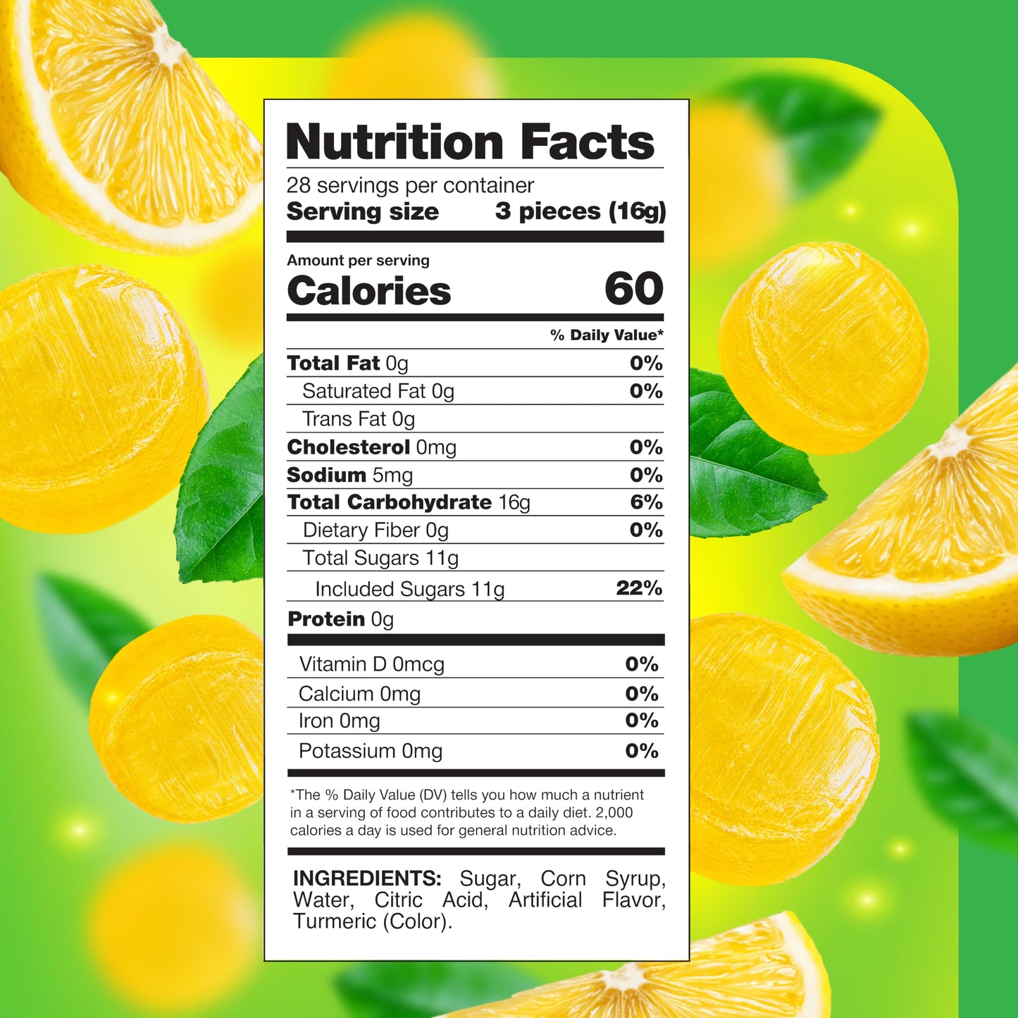 Lemon Drops Hard Candy - 1 Pound Pack - Lemon Candy Individually Wrapped - Dye Free Candies for Office Bowls, Reception Desks, Buffets, and Everyday