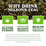 Nelson's Tea Lemon Cream Earl Grey Black Loose Leaf Tea w/Lemongrass, Cornflower & Natural Flavoring - 0.4oz Black Blend - Zesty & Creamy, Refreshing