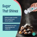 O’Creme Sanding Sugar for Cookie Decorating - Eye-Catching White Sugar Crystals for Unique Cake Toppings - Extra Sugar for Cake Toppings, Cupcakes