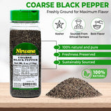Coarse Black Pepper - Premium Grade Peppercorns for Grinder Refill, Bold Flavor for Cooking, Marinades & Seasoning - Perfect for Salt and Pepper