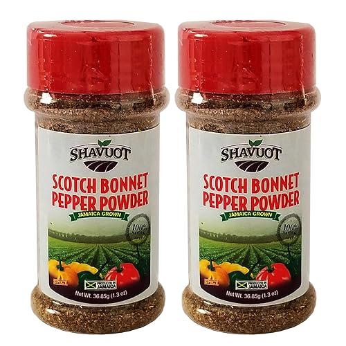 Shavuot Jamaican Scotch Bonnet Pepper Powder 1.3oz (Pack of 2)
