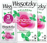 Wissotzky Wellness Beauty Green Tea, (3 Pack - 60 Tea Bags) | With Rooibos, Calendula, Raspberry & Rose | Radiance-Supporting Herbal Blend |