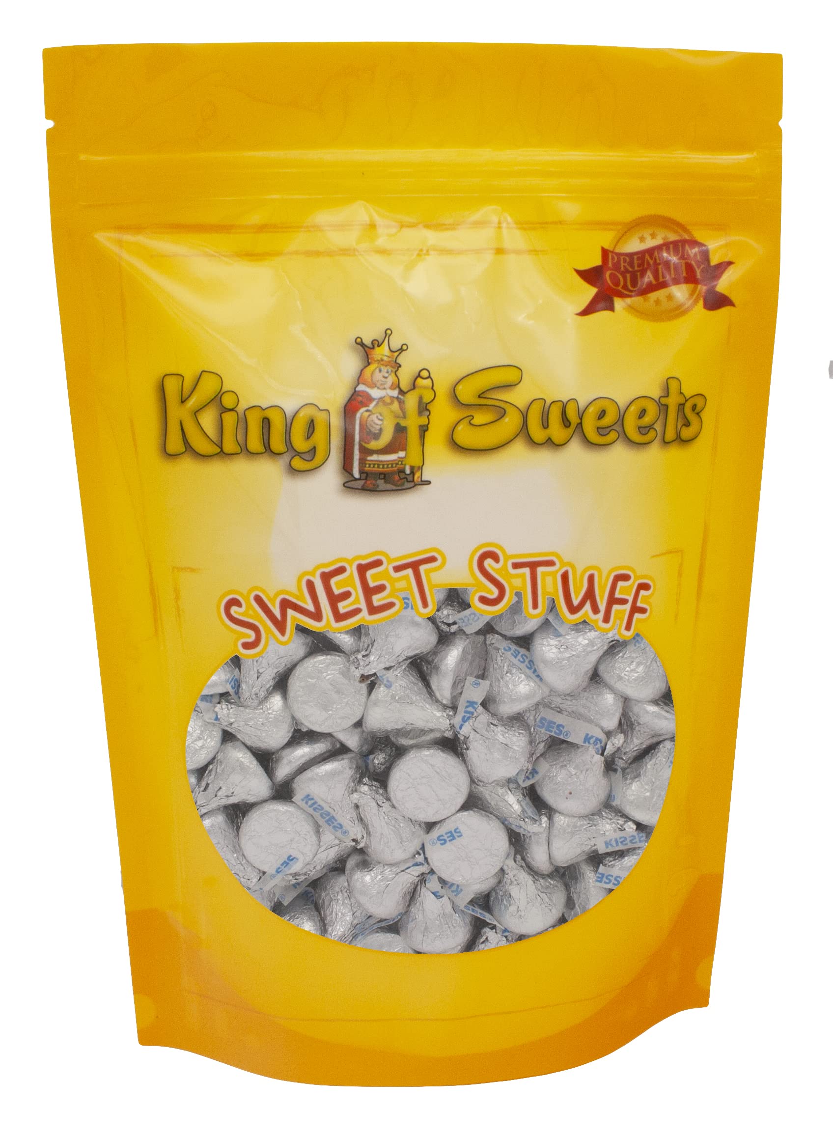 Milk Chocolate Drops 2 Pound Individually Wrapped Candy Gluten-Free in a Resealable Bulk King of Sweets Bag