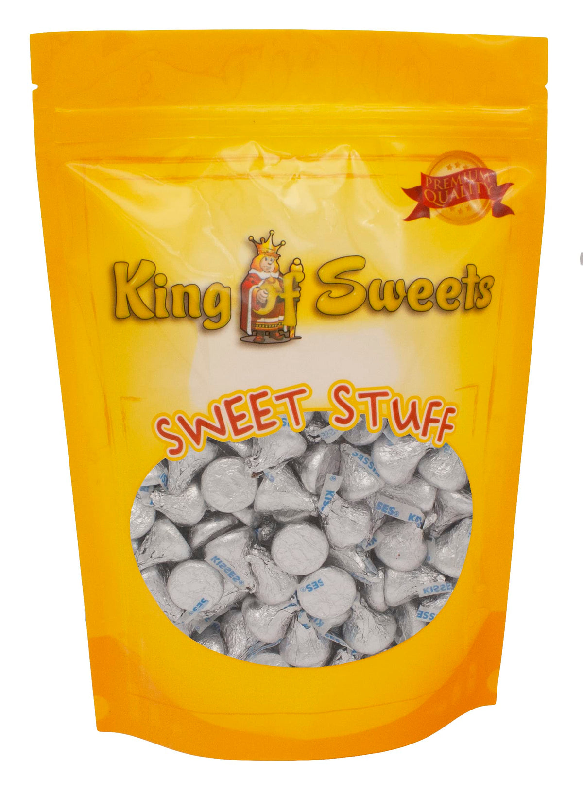 Milk Chocolate Drops 1 Pound Individually Wrapped Candy Gluten-Free in a Resealable Bulk King of Sweets Bag