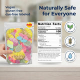 BUBS Swedish Candy Mix 1 lb - Authentic Sweet and Sour Swedish Gummies - Gelatin-Free Vegan Gummy Candy Assortment, Imported from Sweden - Foam Candy