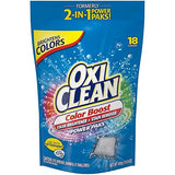 OxiClean Color Boost Color Brightener plus Stain Remover Power Paks, 18 Count (Packaging may vary)