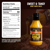 Maurice’s Southern Gold BBQ Sauce, Honey Flavor - Carolina Gold Barbecue Sauce with Sweet Flavor - Authentic Carolina Barbeque Dressing