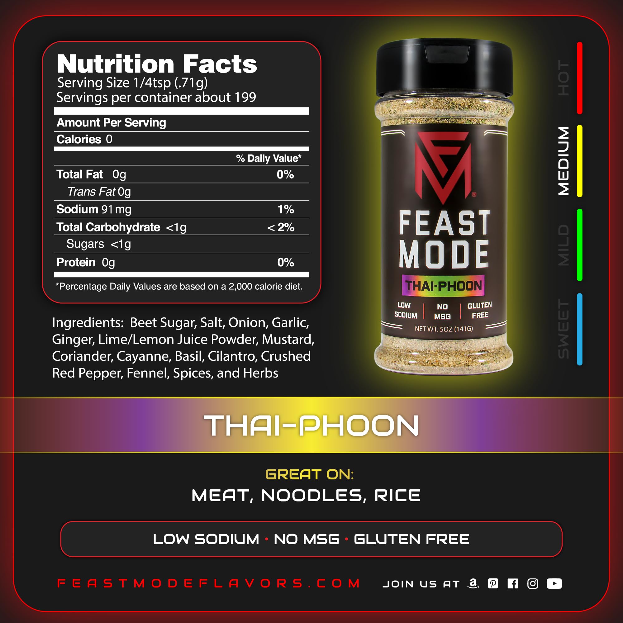 Feast Mode Flavors | Olympian Pack | 5 count | 5oz seasonings | meal prep seasoning, low sodium, no msg, gluten free, low calorie, no artificial