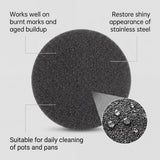 2PCS Steeli Sponge for Stainless Steel, Removes Burnt-On Stains, Suitable for Stainless Steel Surfaces, Leaves No Scratches, Reusable Steel Sponge