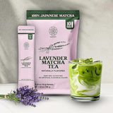 The Harmony Matcha Lavender (10 Sticks) Premium Japanese Matcha Powder, Rich in Antioxidants & L-Theanine, Sweetened with Organic Sugar, No