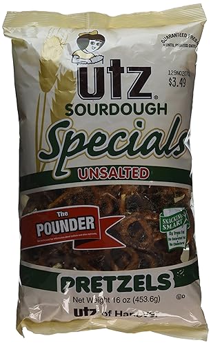 Utz Sourdough Specials Unsalted Pretzels, 16 Ounce