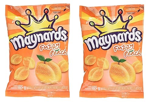 Maynards Fuzzy Peach Candy, 185g, 2ct, Imported from Canada} - SET OF 2