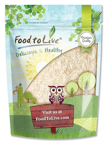 Food to Live - Jasmine White Rice, 1 Pound - Long-Grain, Raw, Vegan, Kosher, Bulk. Fluffy Texture. Perfect Side Dish. Great for Stir-Fried Vegetables, Stews, and Thai Curries
