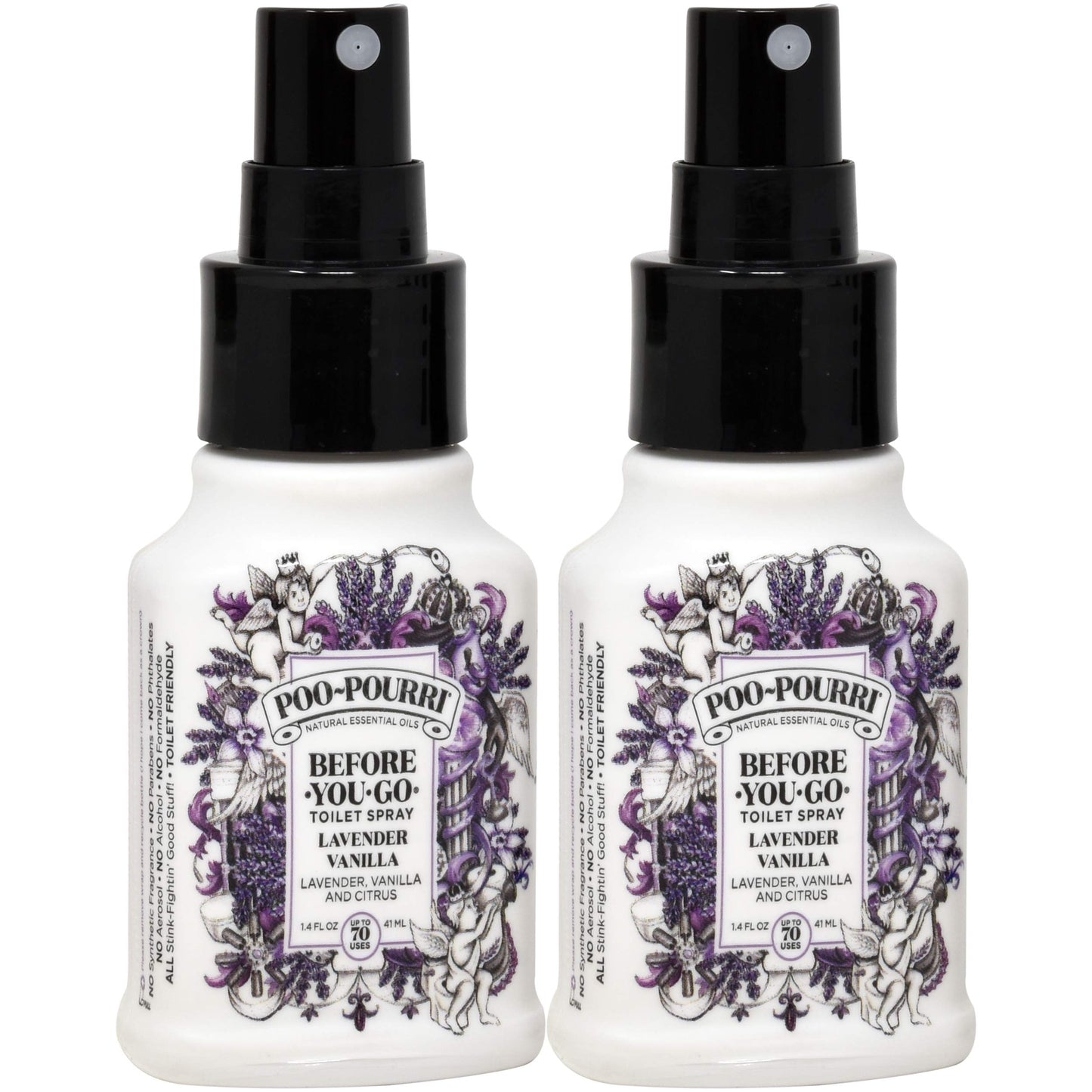 Poo-Pourri lavender vaniilla Scent Odor Eliminator 1.4 oz. Liquid. 2-pack
