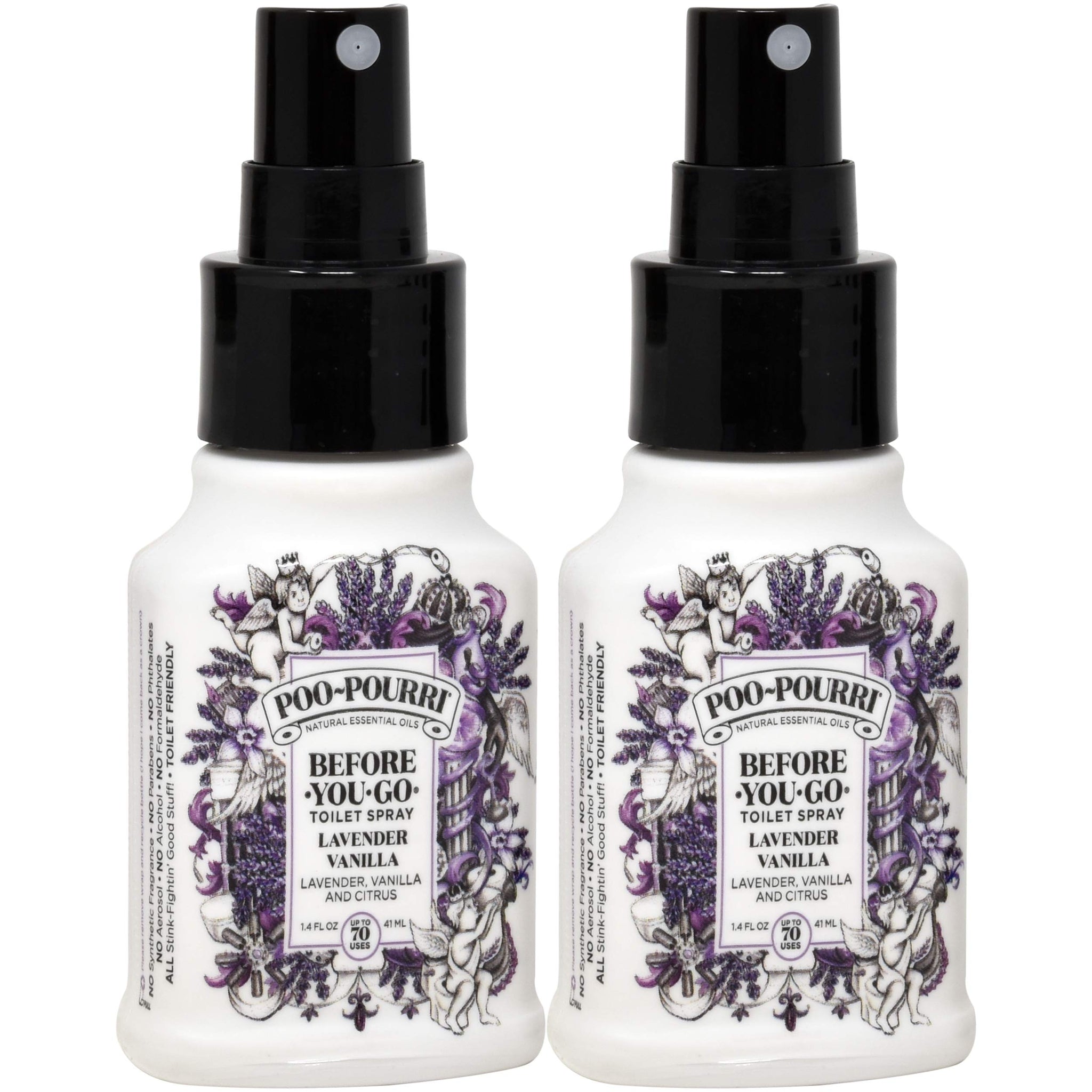 Poo-Pourri lavender vaniilla Scent Odor Eliminator 1.4 oz. Liquid. 2-pack