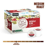 New England Coffee Single Serve Pods, Breakfast Blend Medium Roast 10 Count (Pack of 1)